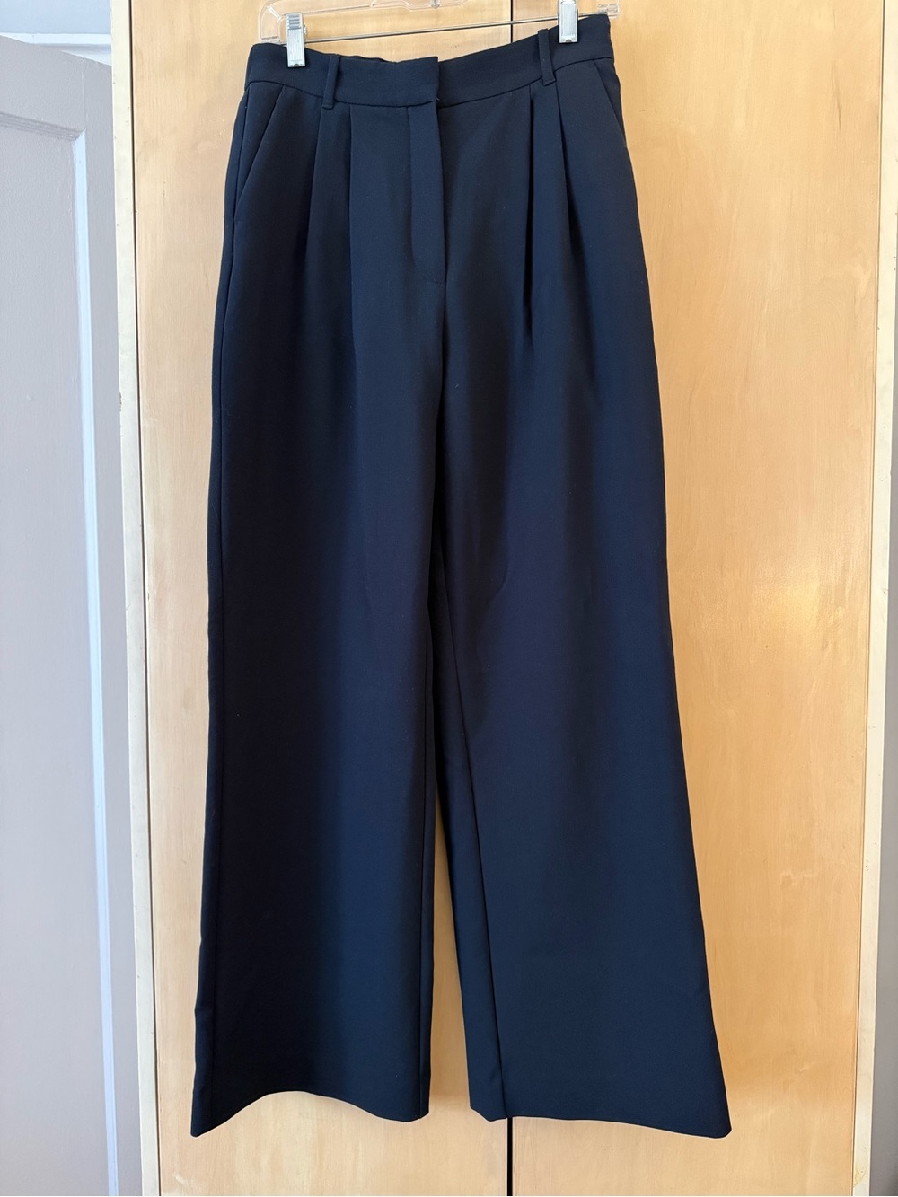 Abercrombie & Fitch Wide-Leg Black Trousers